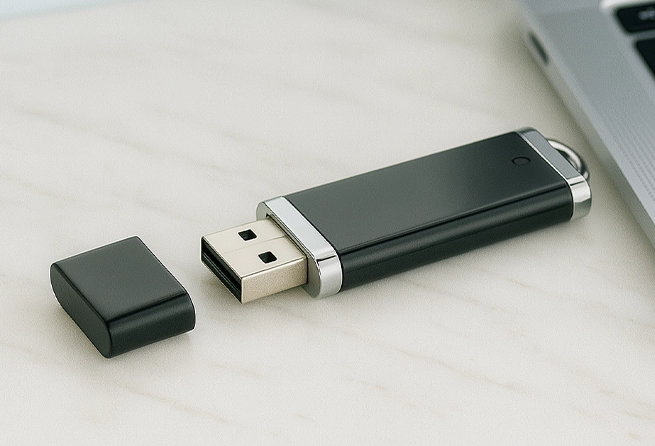 plastikowy pendrive z własnym nadrukiem